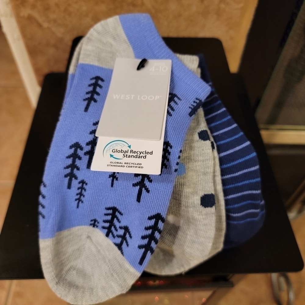 West Loop Womens Socks Set of 3 Size 4-10